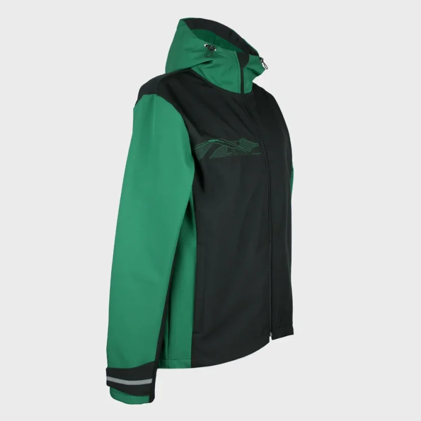 Pánska zimná softshellová bunda s výšivkou hôr | Ejha