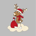 Výšivka vianočné zvieratká Jelenček | Ejha