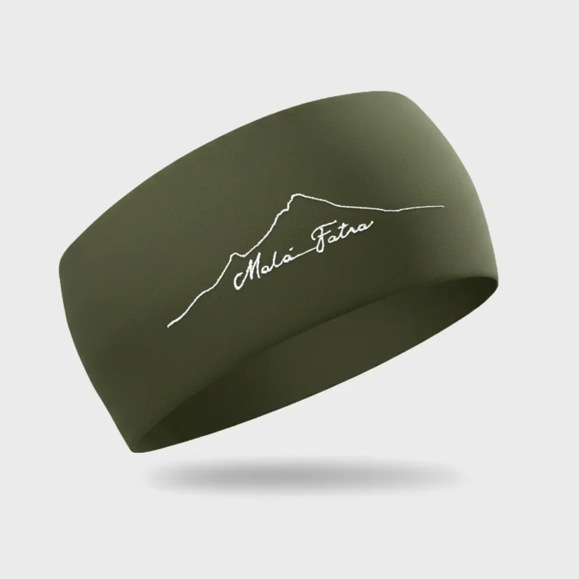 Bavlnená čelenka Malá Fatra khaki | Ejha