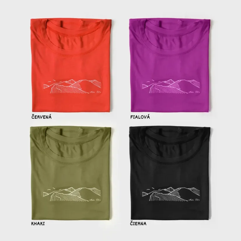 Farebné varianty dámskeho trička hory