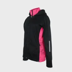 Dámska ružovo-čierna outdoorová softshellová bunda