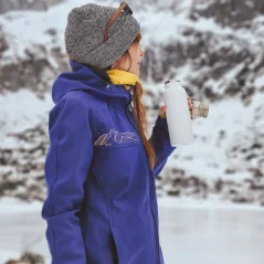 Dámska zimná softshellová bunda s výšivkou hôr | Ejha