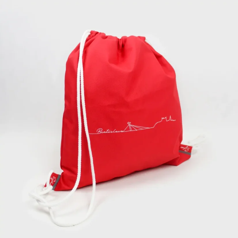 Čiastočne nepremokavý vak s výšivkou slovenských miest - Bratislava