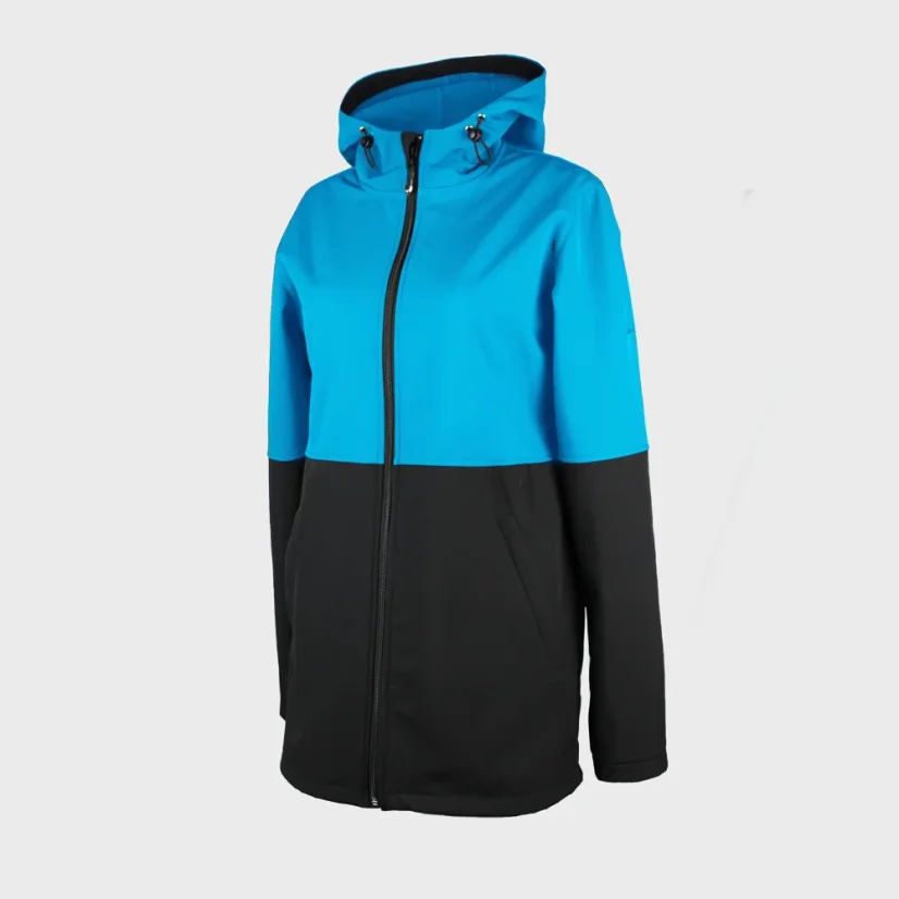 Outdoorová softshellová bunda s výšivkou - modro-čierna