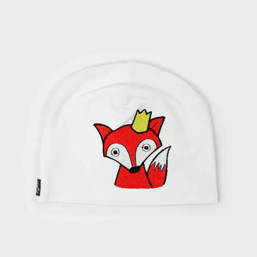 Detská čiapka Líška - biela