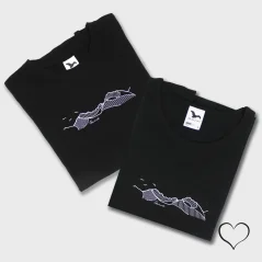 Tričká s výšivkou hôr pre páry | Ejha