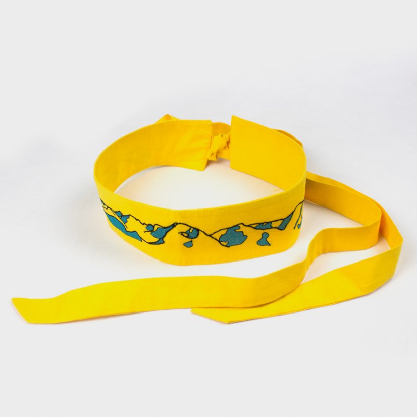 Originálny vyšívaný opasok Tatry - žltý