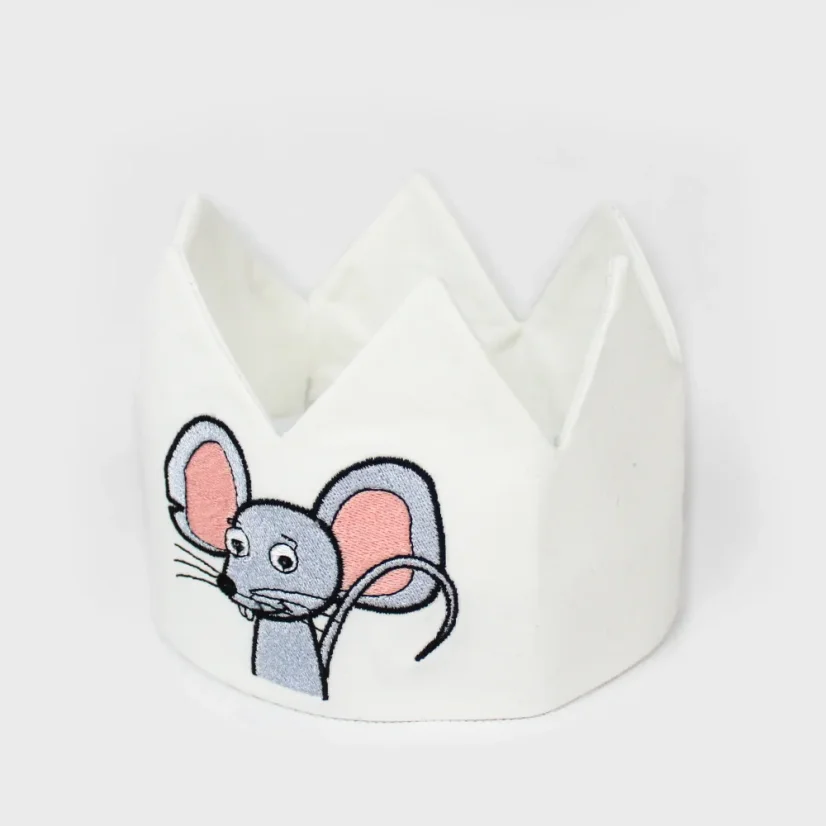 Detská korunka s výšivkou  Myšky
