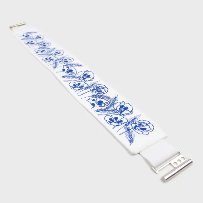 Originálny bavlnený opasok s výšivkou Makov