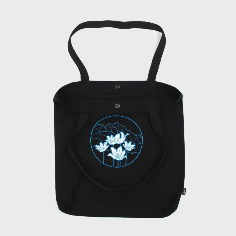 Čierna vyšívaná taška na nákup | Ejha