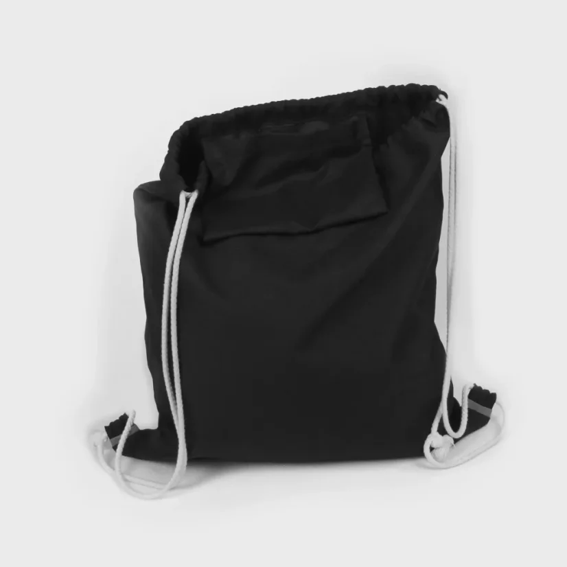 Detail vnútorného vrecka na suchý zips v čiernom vaku