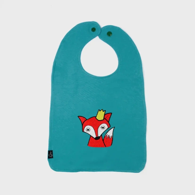 Detský podbradník Líška - tyrkysový