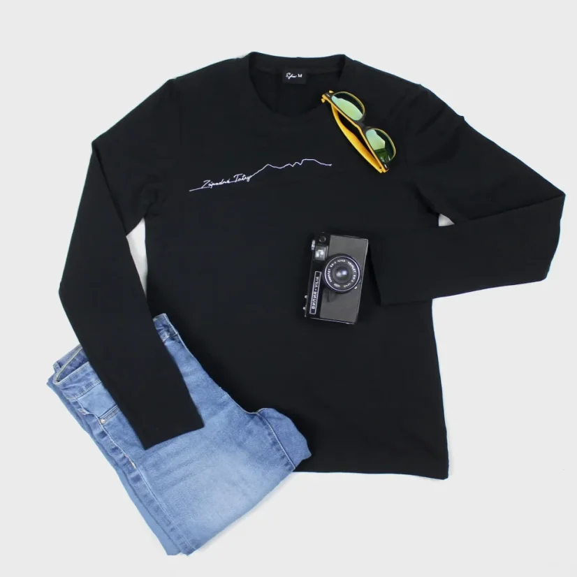 Dámske tričko s dlhým rukávom a výšivkou | Ejha