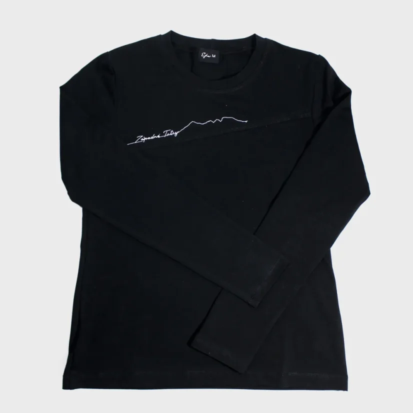 Pohľad spredu na dámske tričko s dlhým rukávom