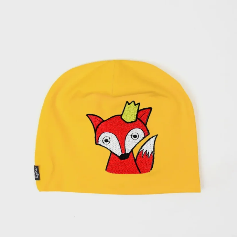 Detská čiapka Líška - žltá
