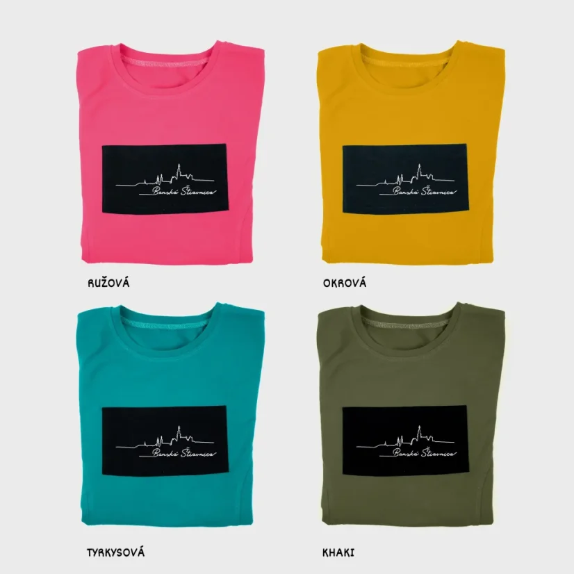 Dámske tričko s výšivkou slovenských miest alebo hôr