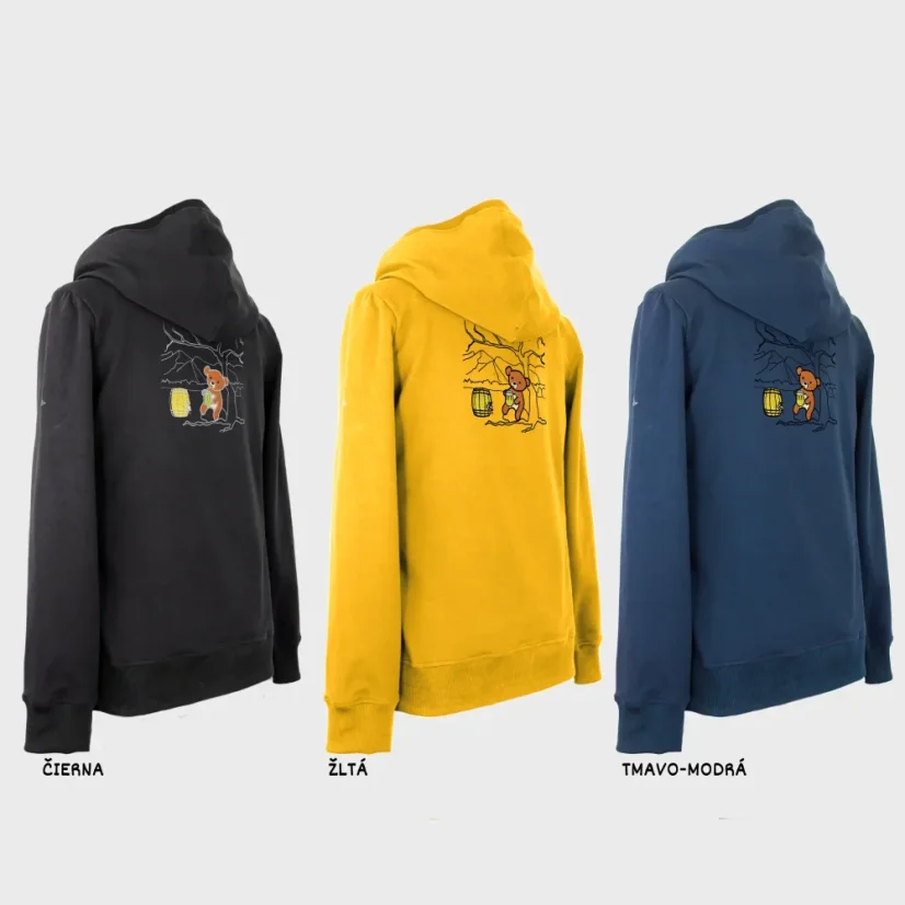 Farebné varianty pánskej teplákovej vyšívanej mikiny