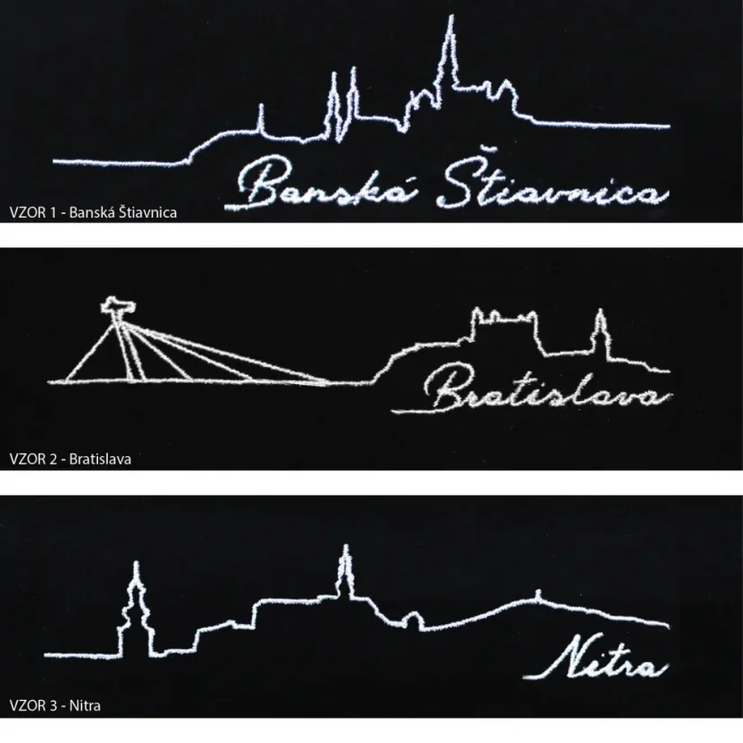 Ejha_Variant výšiviek zo série Silueta mesta krátka