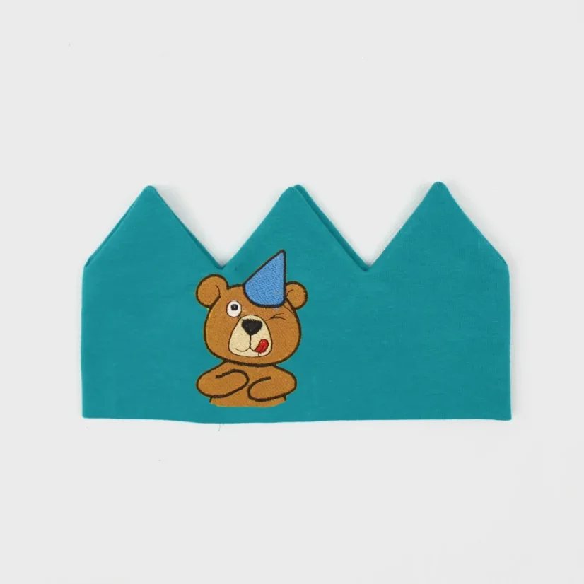 Detská čelenka korunka Maco - tyrkysová