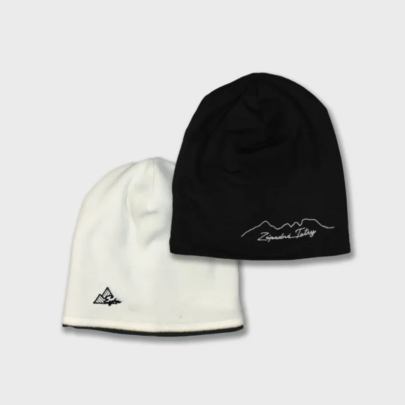 Vyšívaná zimná čiapka s obojstranným nosením Západné Tatry | Ejha